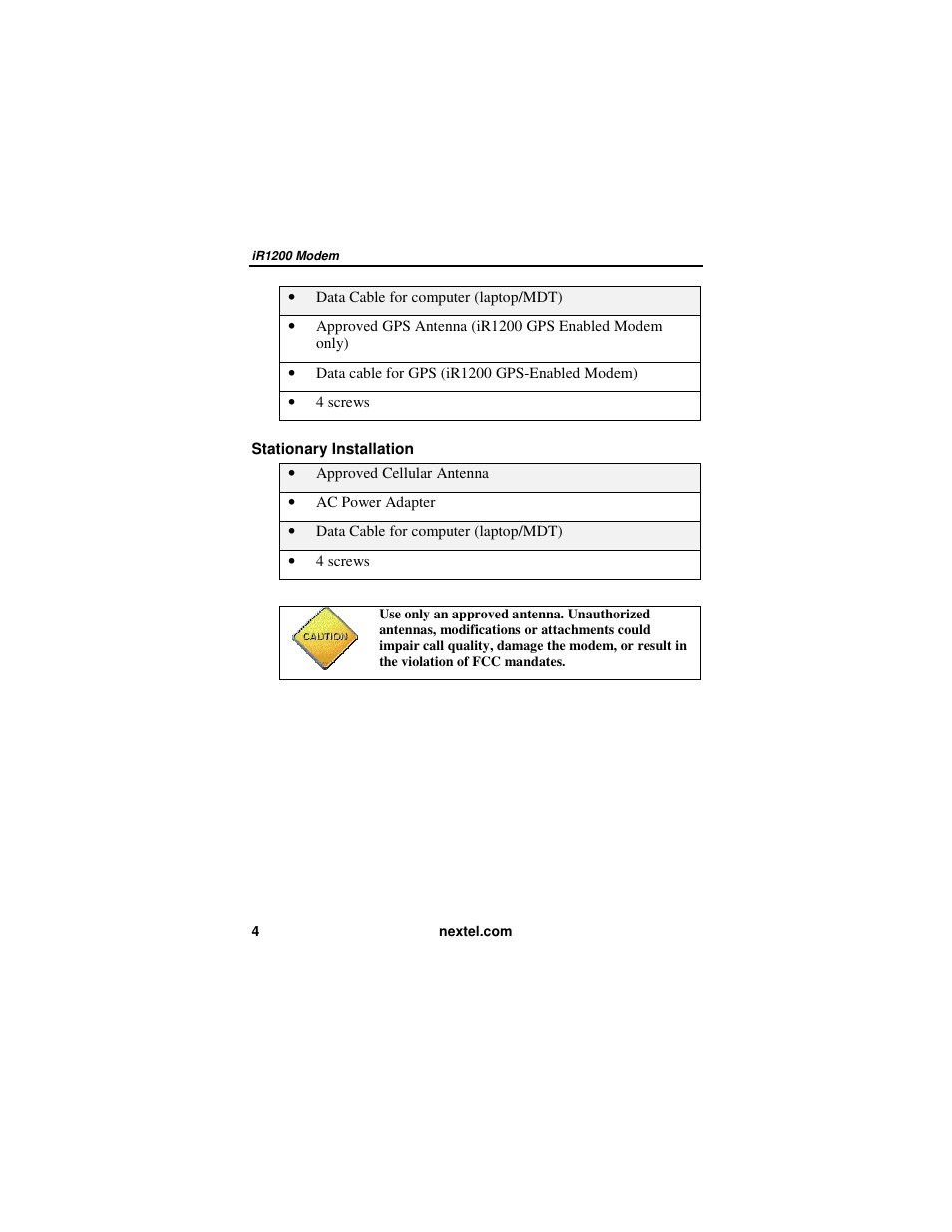 Nextel comm IR1200 User Manual | Page 12 / 70