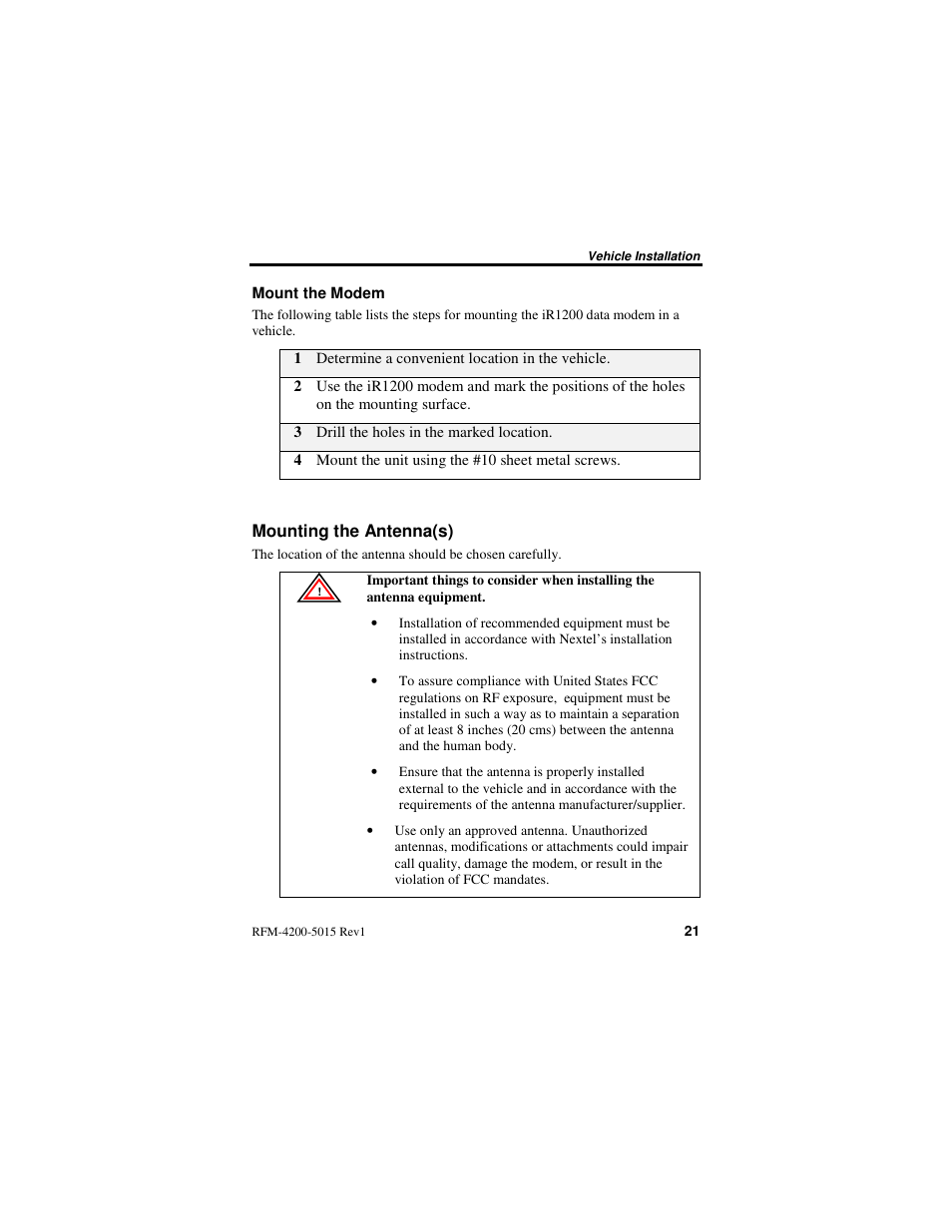 Nextel comm IR1200 User Manual | Page 29 / 70