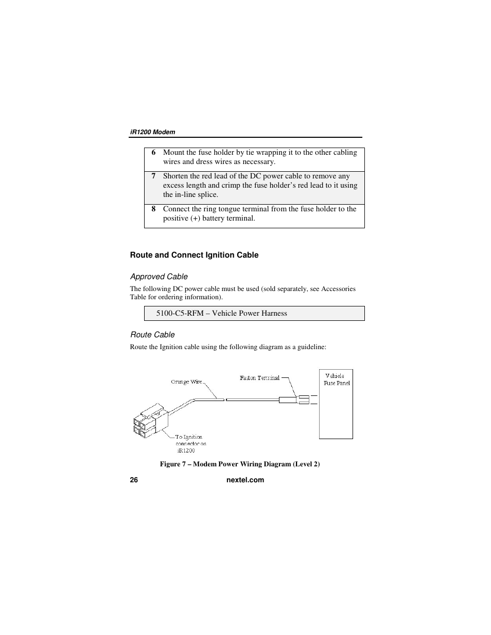 Nextel comm IR1200 User Manual | Page 34 / 70