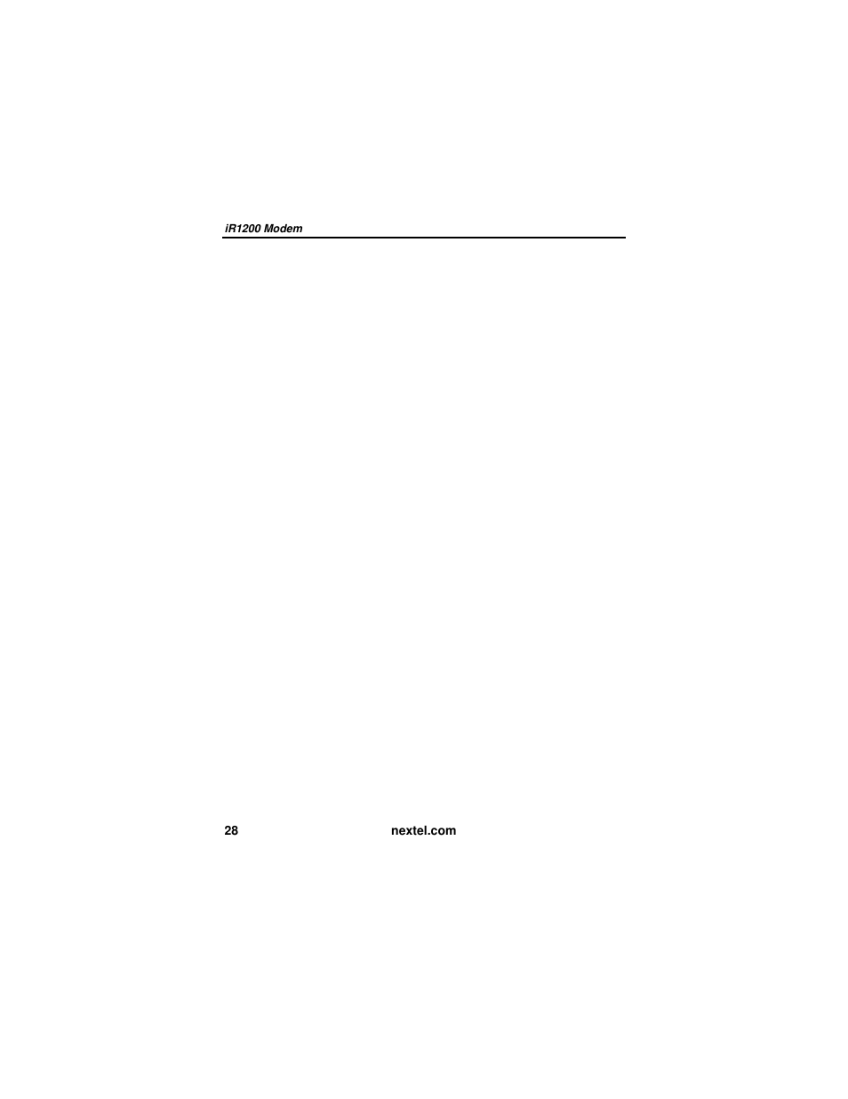 Nextel comm IR1200 User Manual | Page 36 / 70