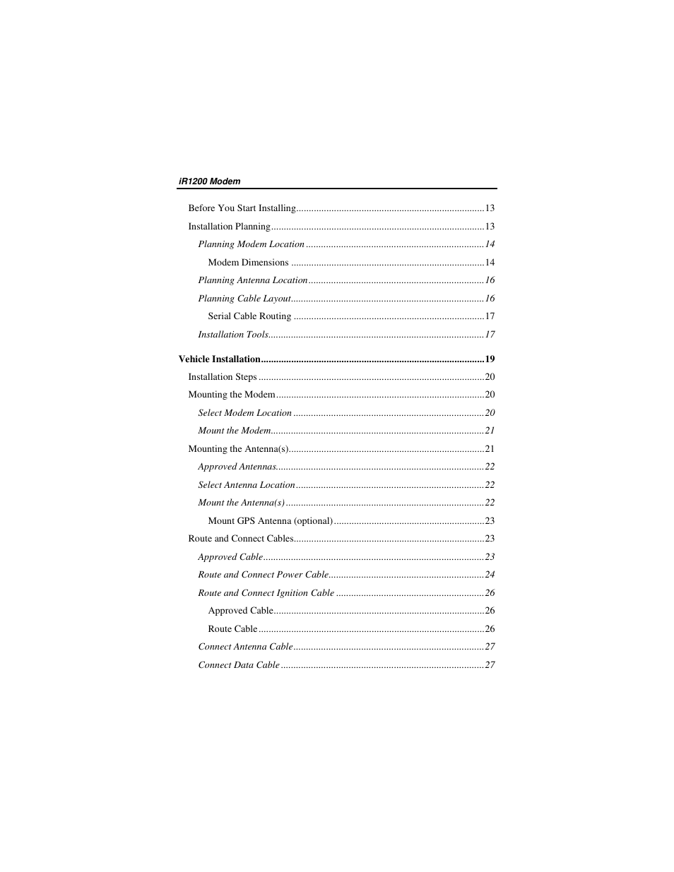 Nextel comm IR1200 User Manual | Page 4 / 70