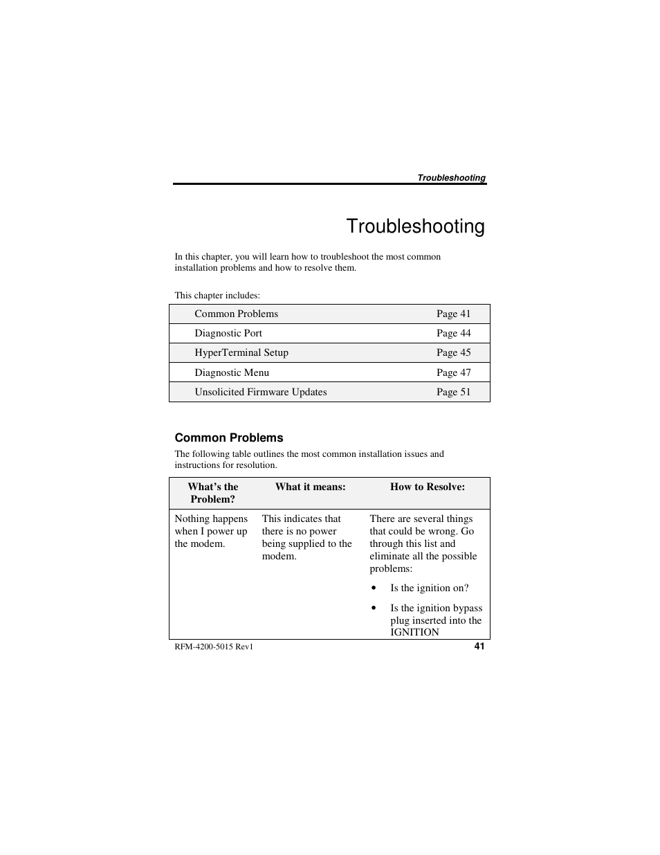 Troubleshooting | Nextel comm IR1200 User Manual | Page 49 / 70