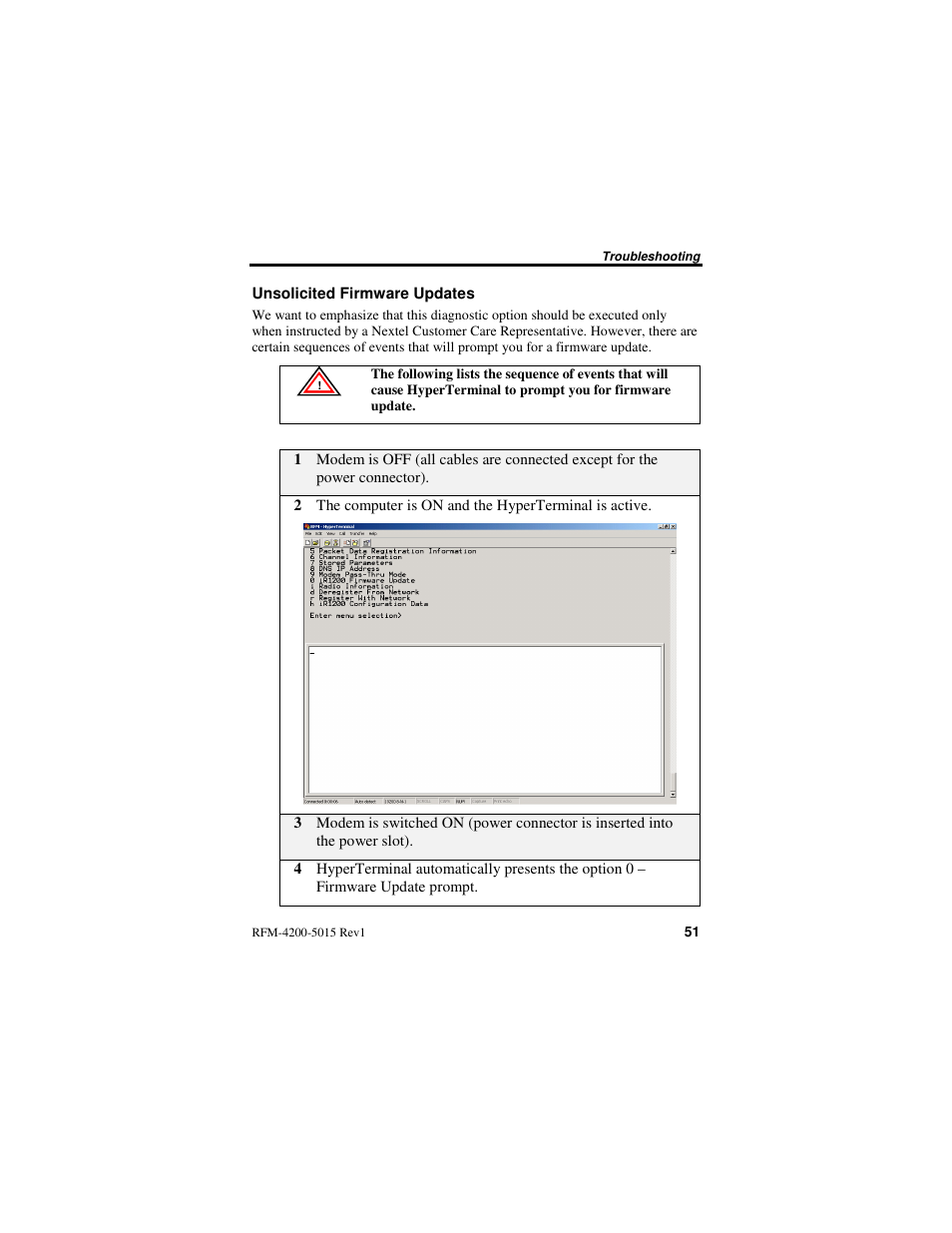 Nextel comm IR1200 User Manual | Page 59 / 70