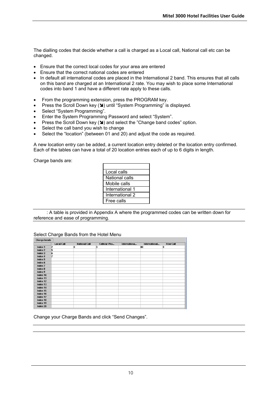 Setting dial codes for charge bands, Etting dial codes for, Harge | Ands | Nextel comm 3000 User Manual | Page 12 / 24