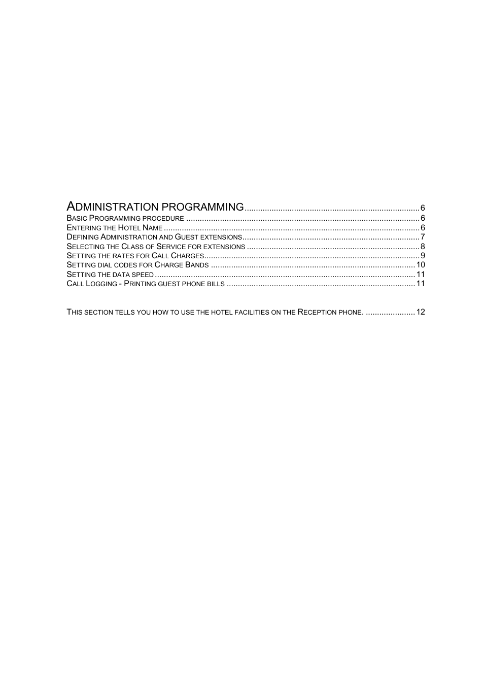 Dministration programming | Nextel comm 3000 User Manual | Page 2 / 24