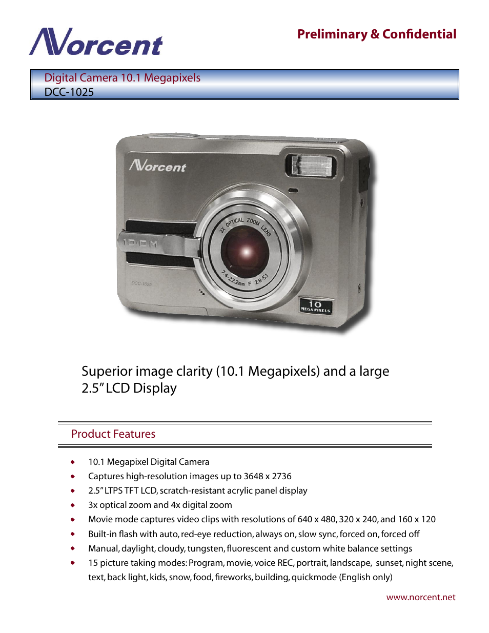 Norcent Technologies DCC-1025 User Manual | 2 pages