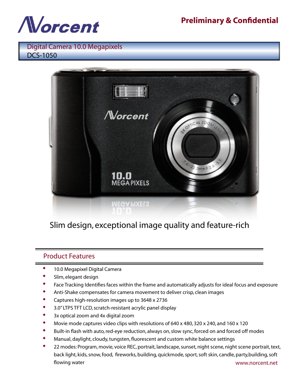 Norcent Technologies DCS-1050 User Manual | 2 pages