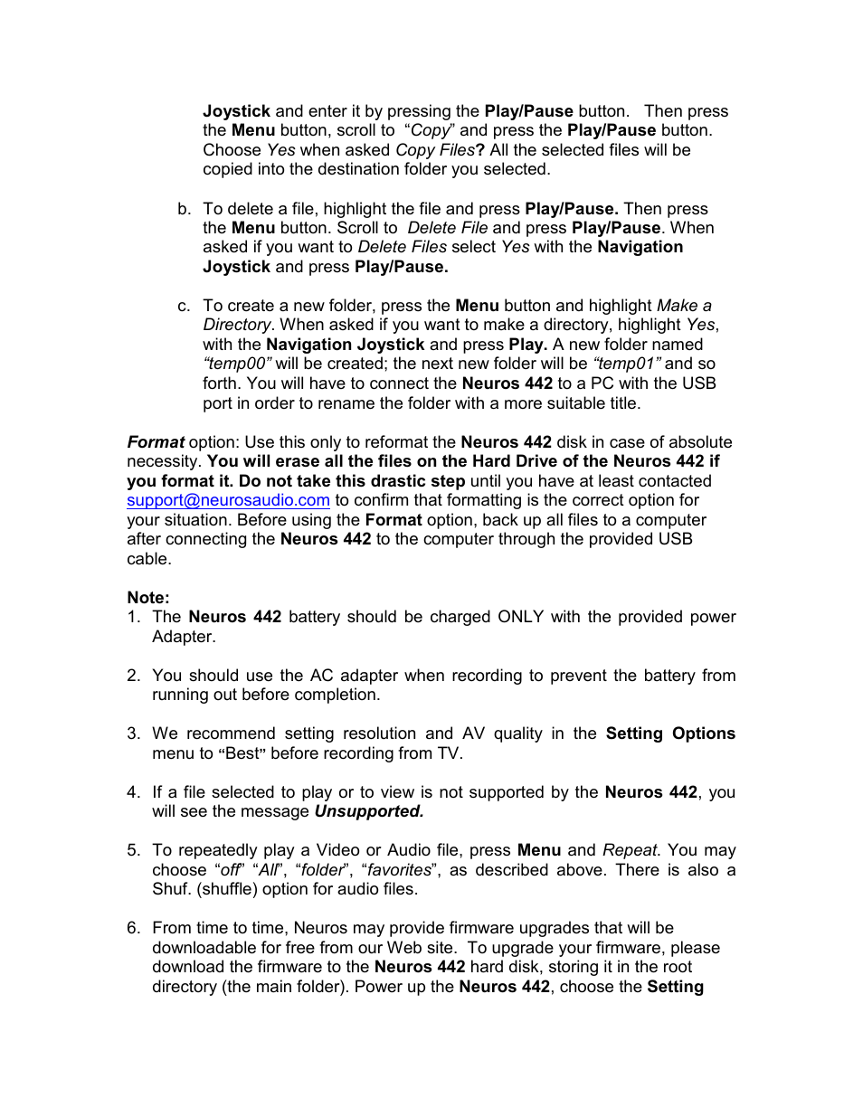 Neuros Audio 442 User Manual | Page 9 / 11