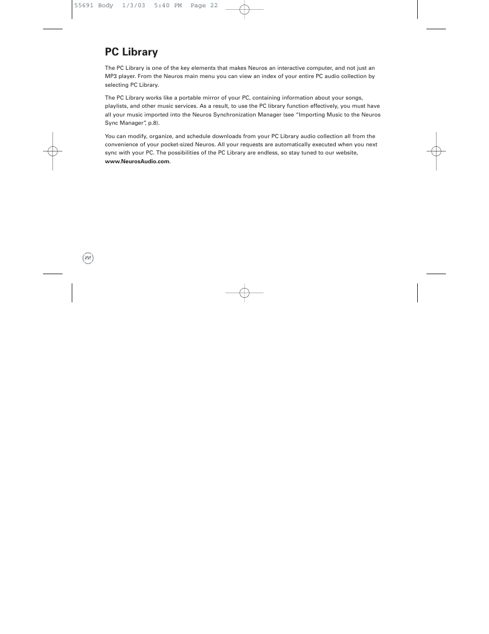 Pc library | Neuros Audio MP3 DiGITAL AUDIO COMPUTER User Manual | Page 24 / 39