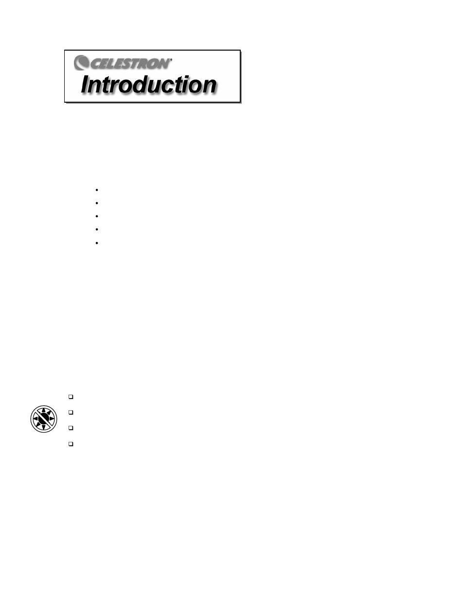 Warning | Nexstar 130 User Manual | Page 4 / 48