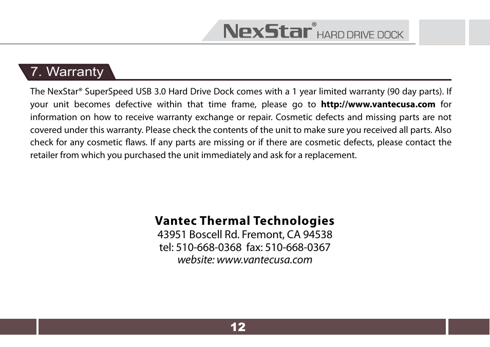Nexstar PRO IMAGER 7650 User Manual | Page 13 / 13