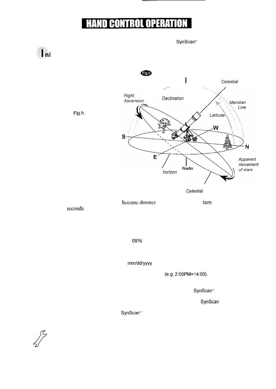 Tial setup | Nexstar SynScan User Manual | Page 5 / 23
