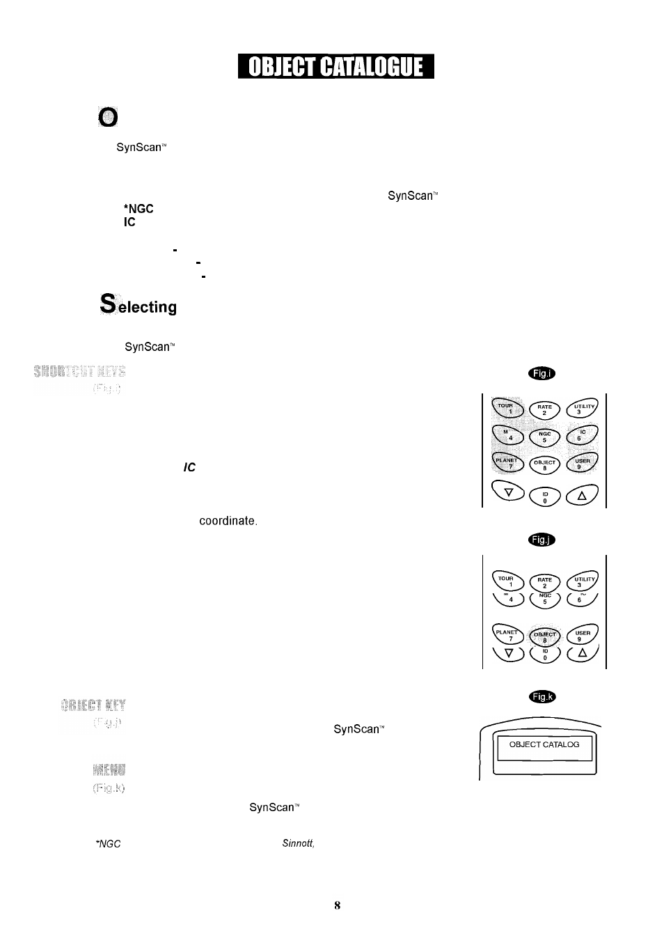 Bject data base in the sy nscan, An object | Nexstar SynScan User Manual | Page 8 / 23