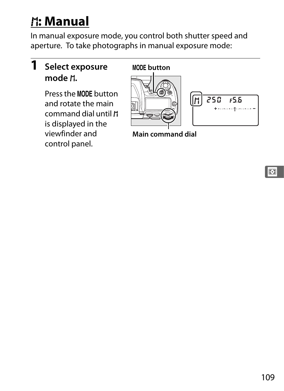 M: manual, H : manual | Nikon D300 User Manual | Page 135 / 452
