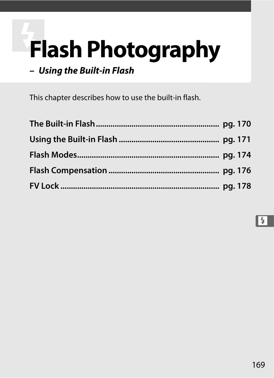 Flash photography | Nikon D300 User Manual | Page 195 / 452