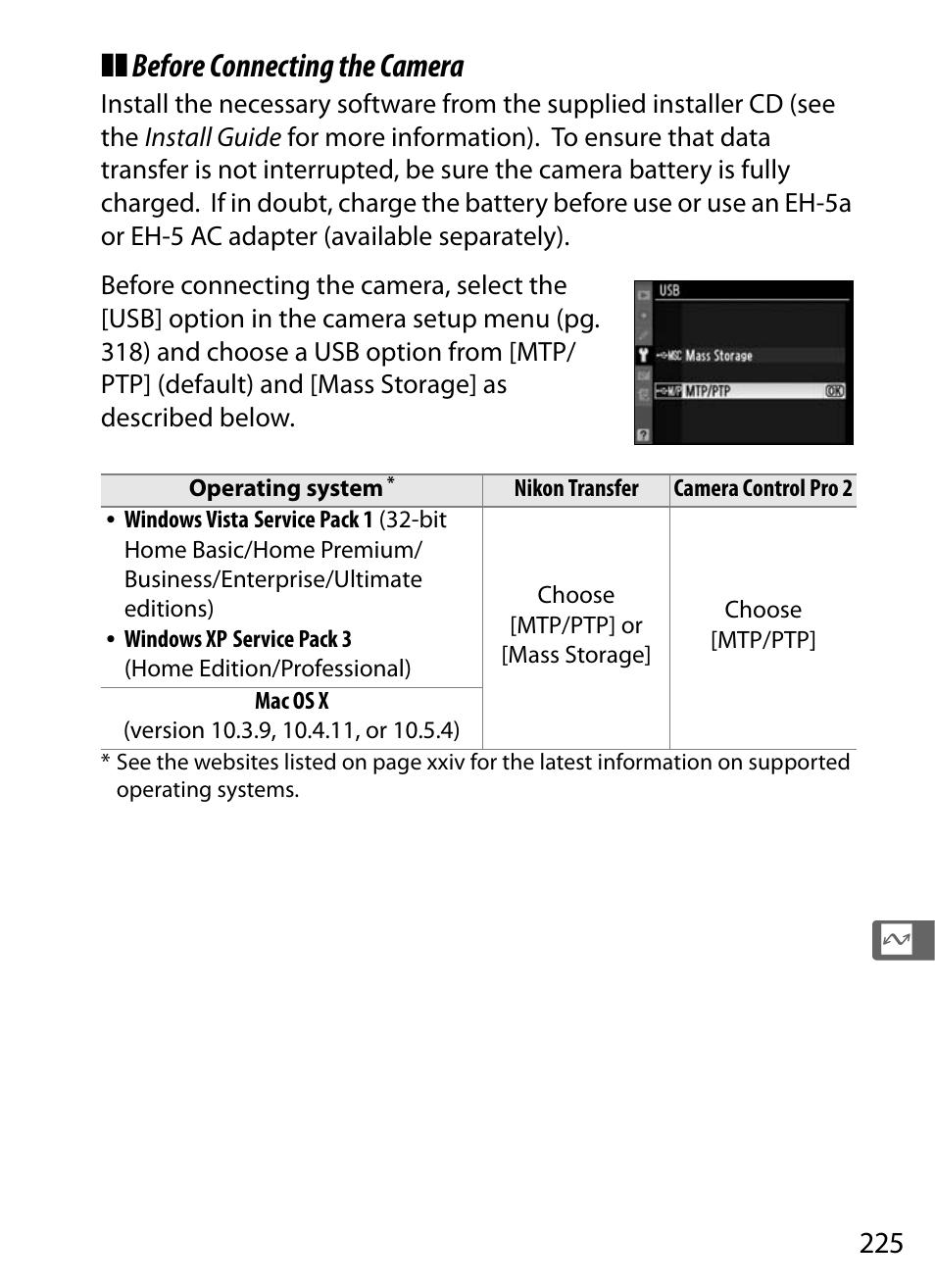 Before connecting the camera | Nikon D300 User Manual | Page 251 / 452