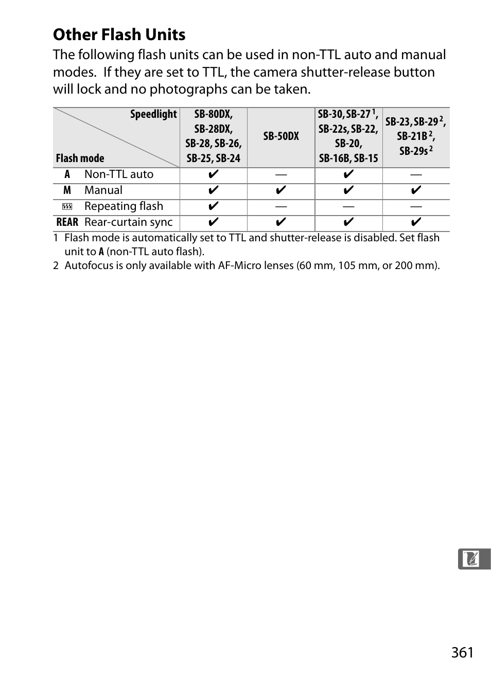 Other flash units | Nikon D300 User Manual | Page 387 / 452