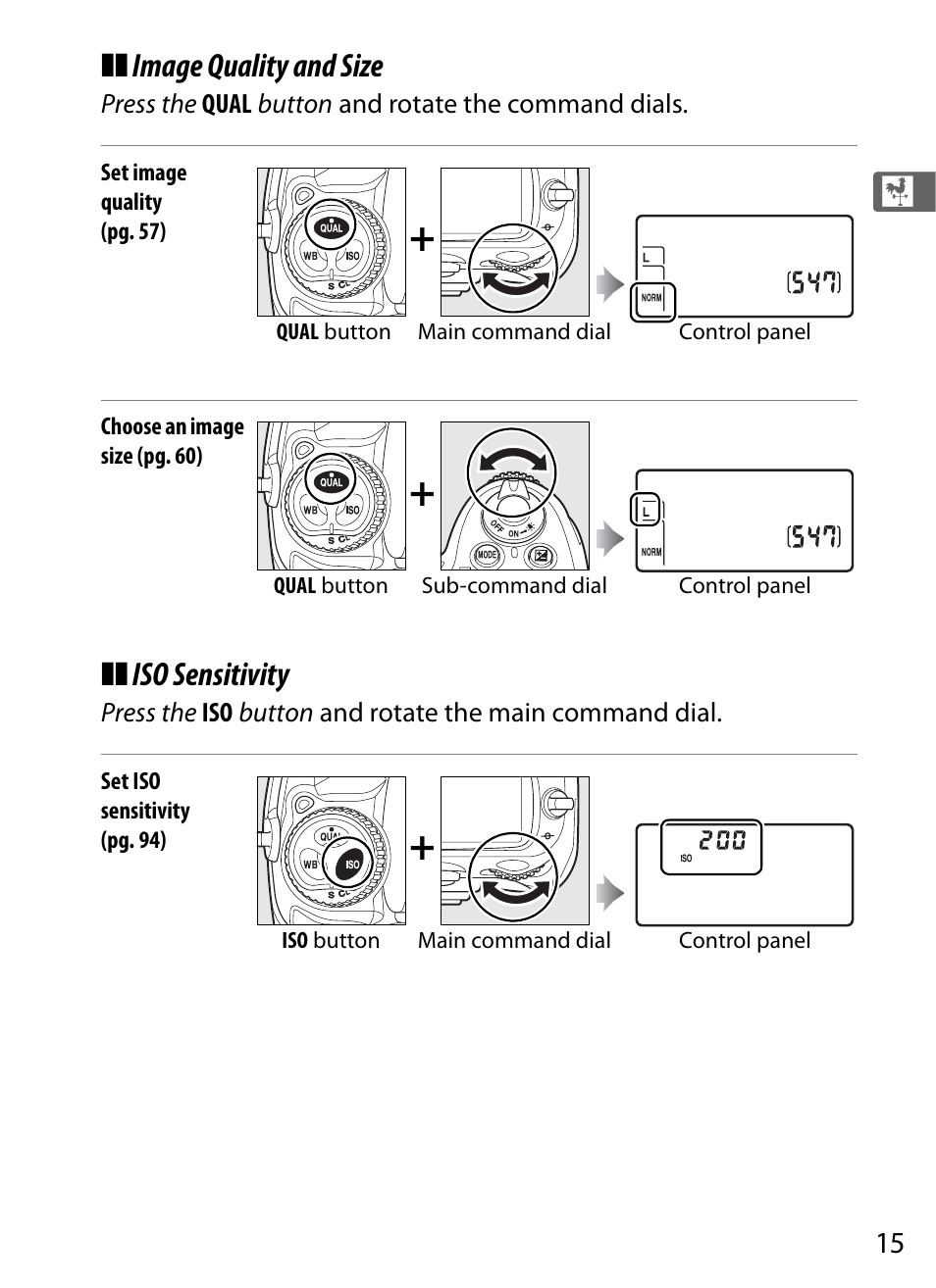 Image quality and size, Iso sensitivity | Nikon D300 User Manual | Page 41 / 452