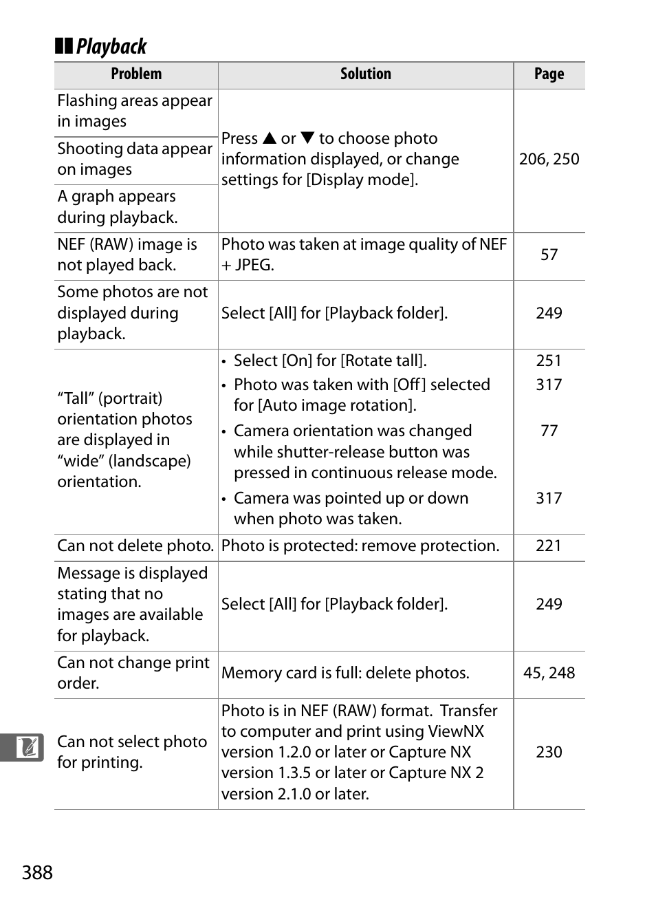 Playback | Nikon D300 User Manual | Page 414 / 452