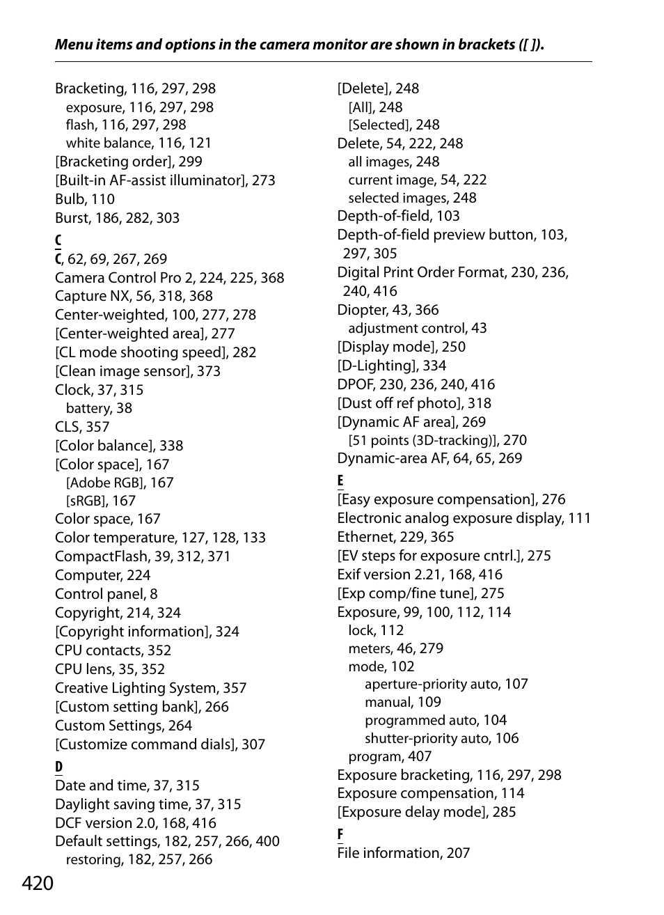 Nikon D300 User Manual | Page 446 / 452
