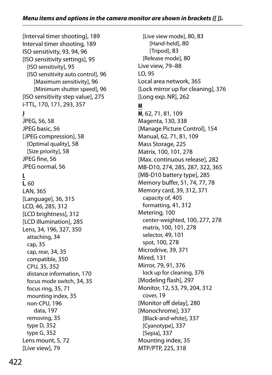 Nikon D300 User Manual | Page 448 / 452