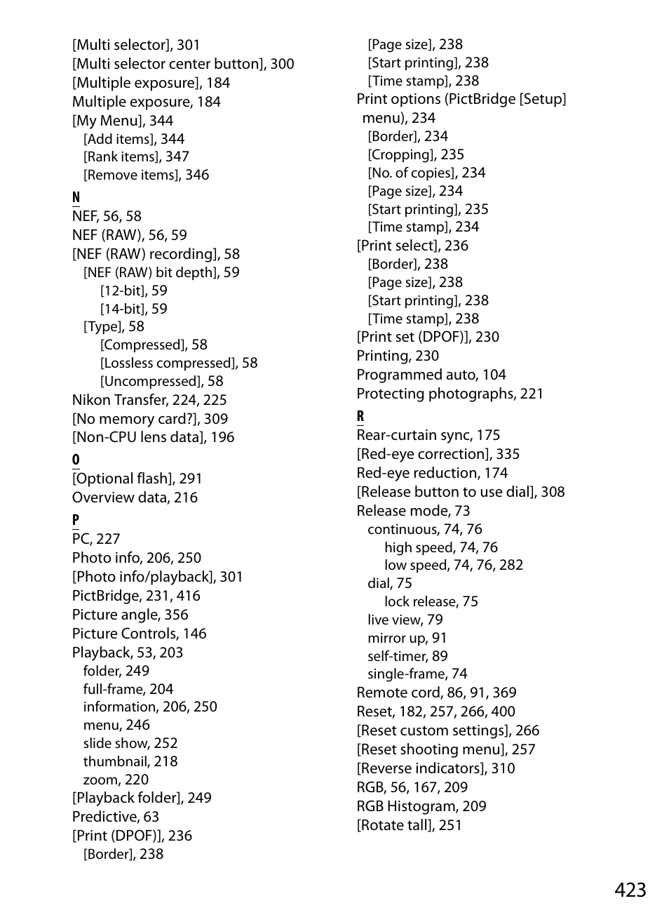 Nikon D300 User Manual | Page 449 / 452
