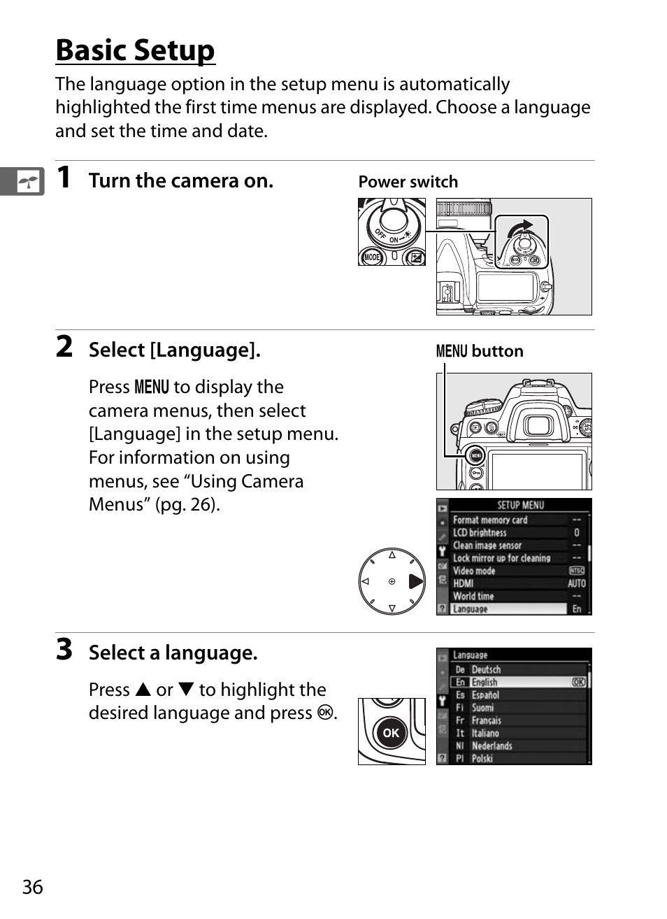 Basic setup | Nikon D300 User Manual | Page 62 / 452