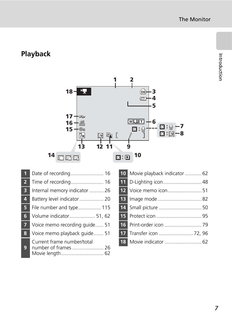 Playback | Nikon S500 User Manual | Page 19 / 147