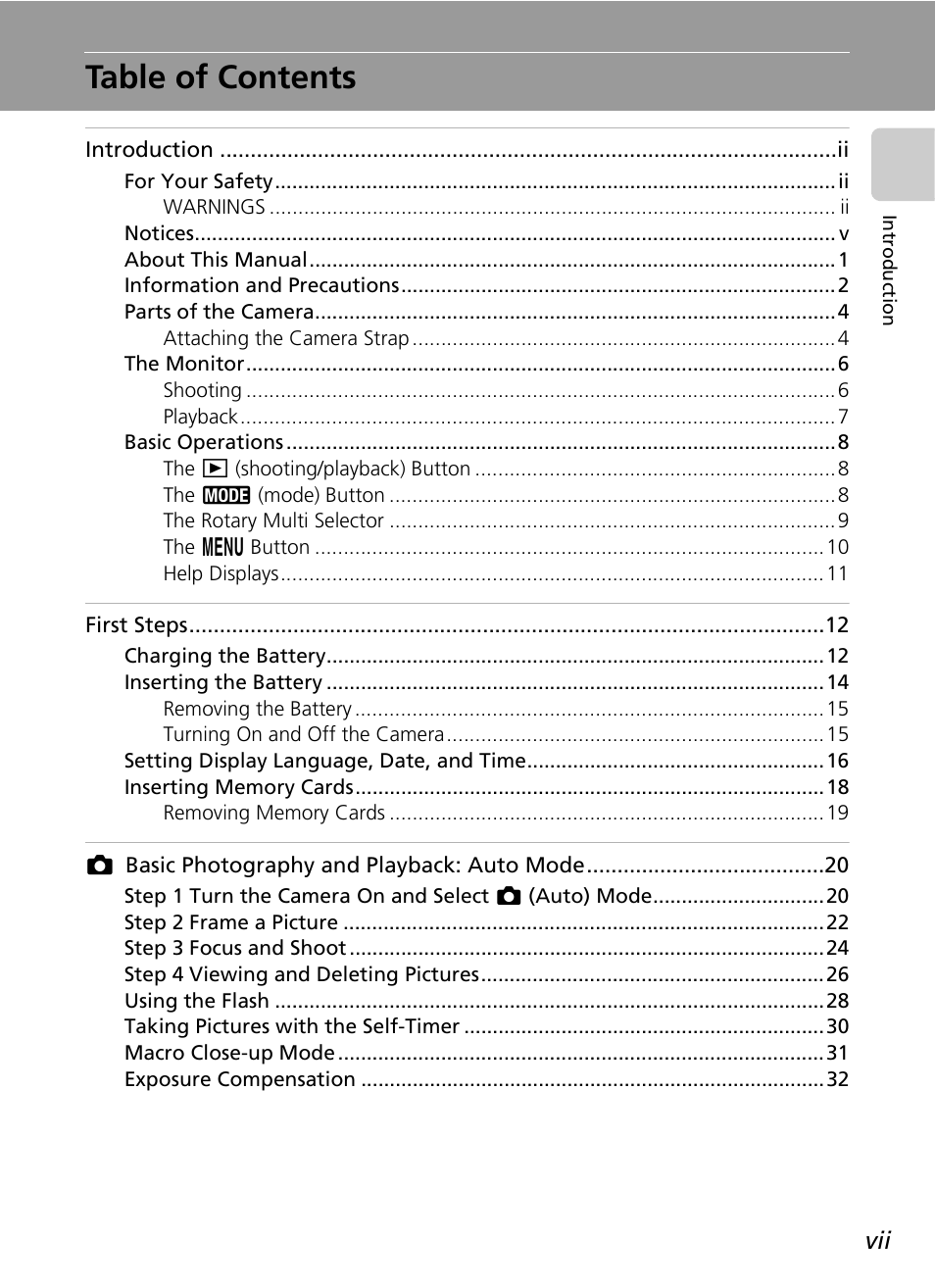 Nikon S500 User Manual | Page 9 / 147