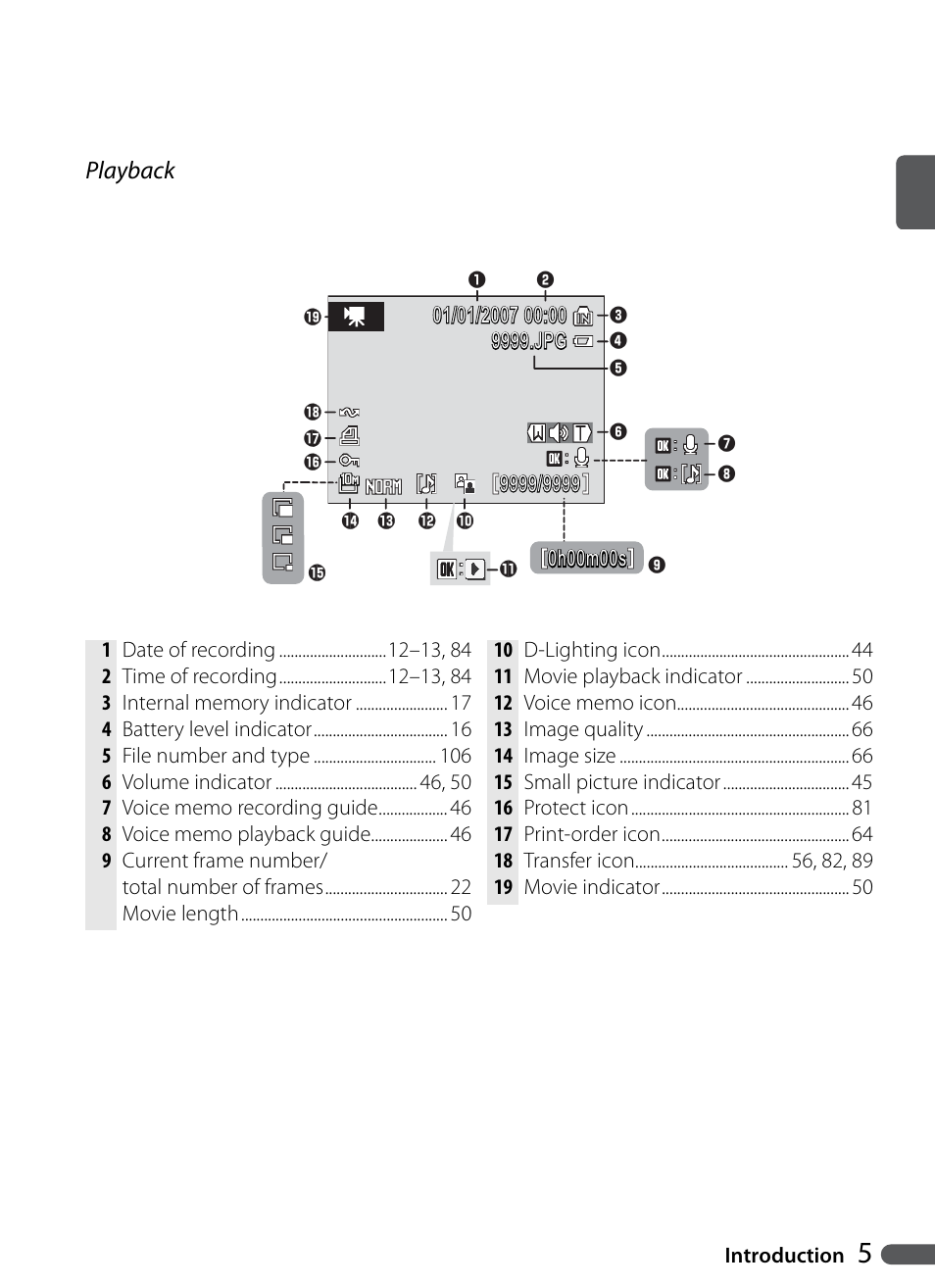 Playback | Nikon P5000 User Manual | Page 17 / 127