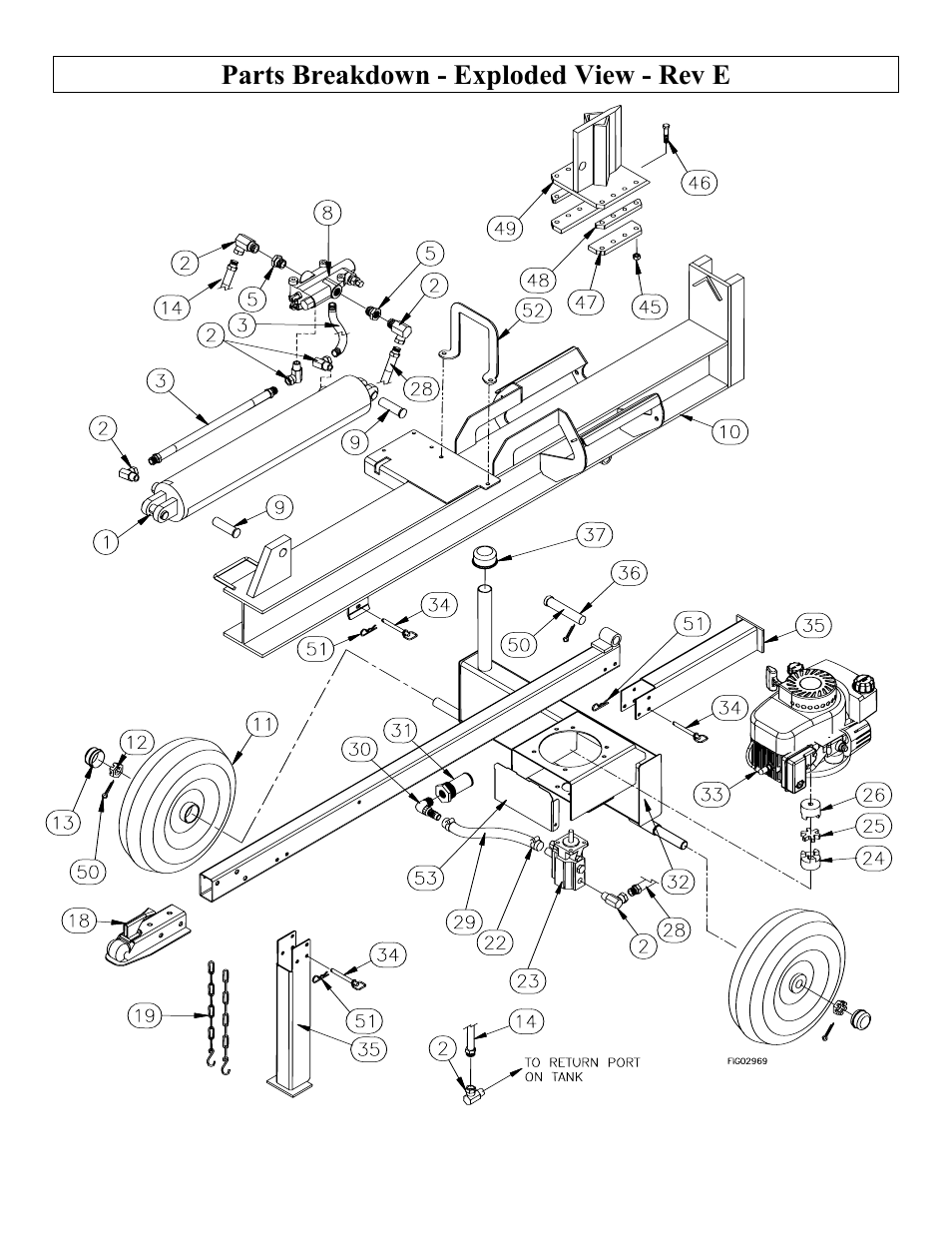 Parts breakdown - exploded view - rev e | Northern Industrial Tools M1107C User Manual | Page 28 / 36