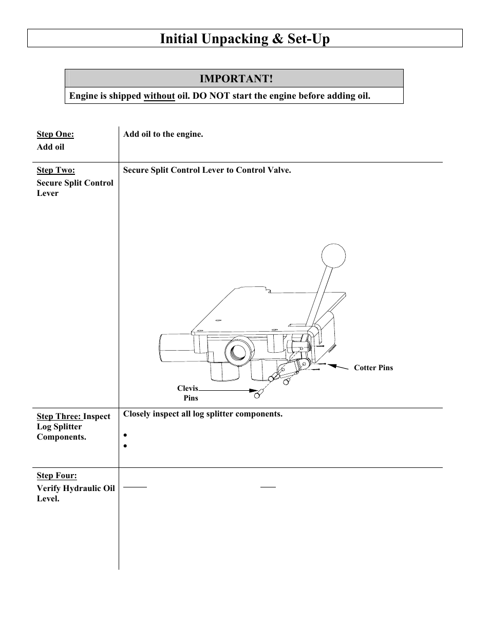Initial unpacking & set-up, Important | Northern Industrial Tools M1107C User Manual | Page 8 / 36