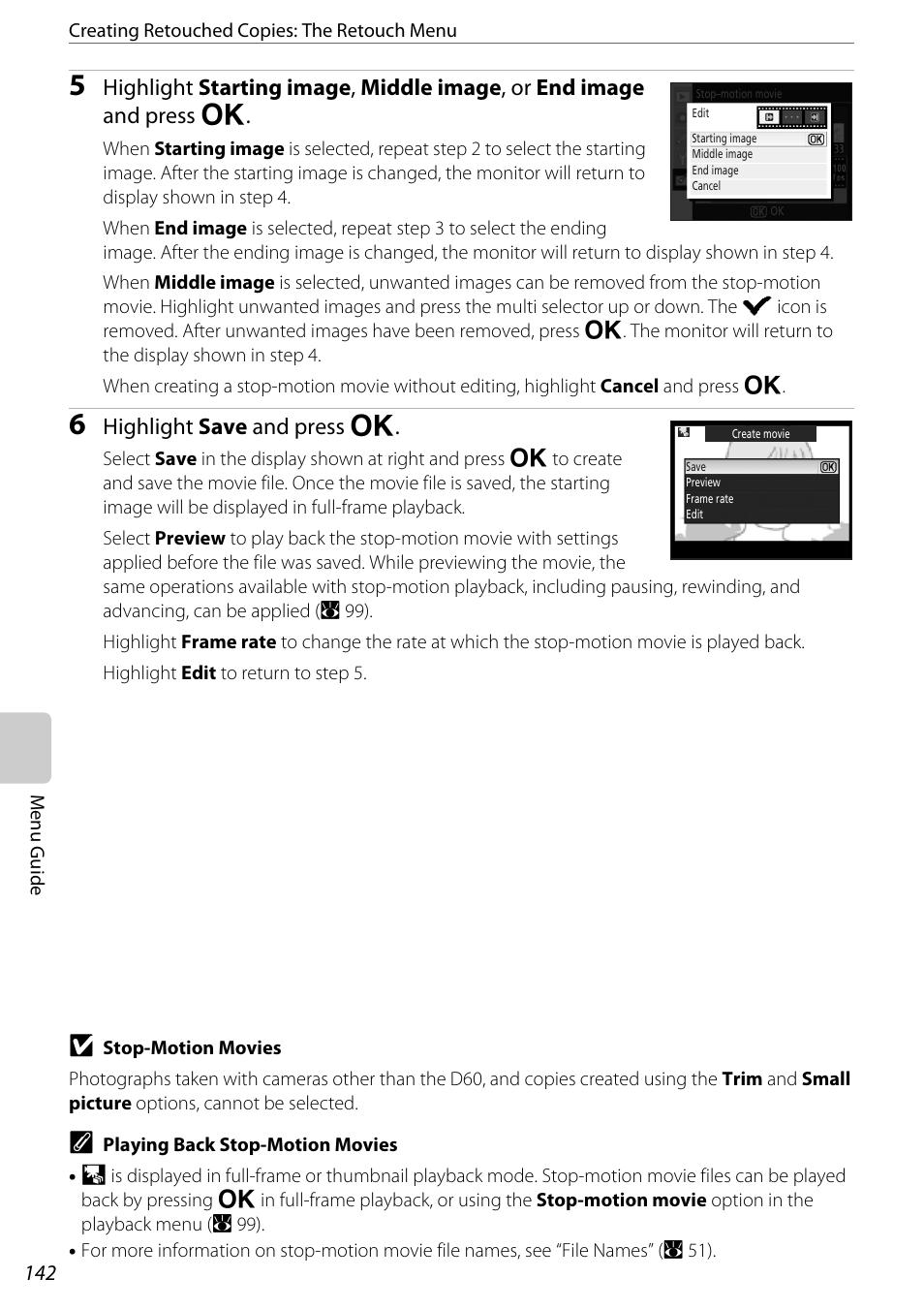 Highlight save and press q | Nikon D60 User Manual | Page 154 / 204
