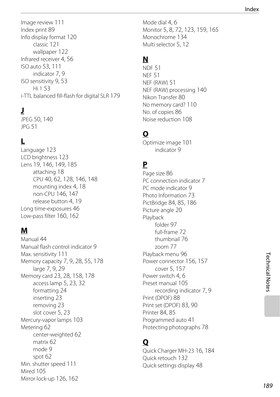Nikon D60 User Manual | Page 201 / 204