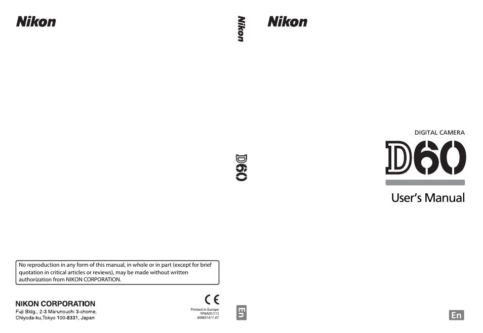 User’s manual | Nikon D60 User Manual | Page 204 / 204