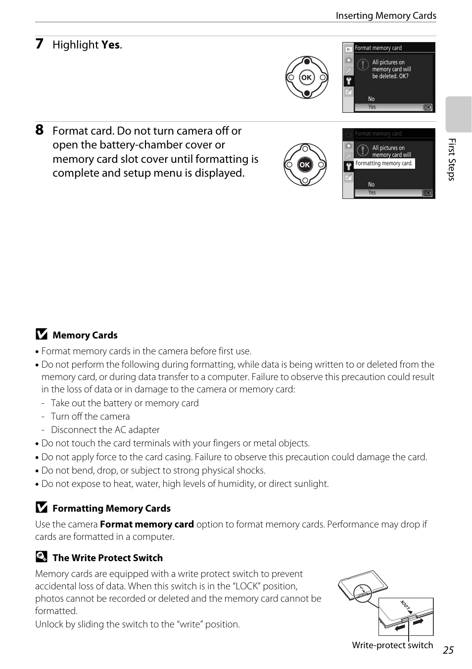 Highlight yes | Nikon D60 User Manual | Page 37 / 204