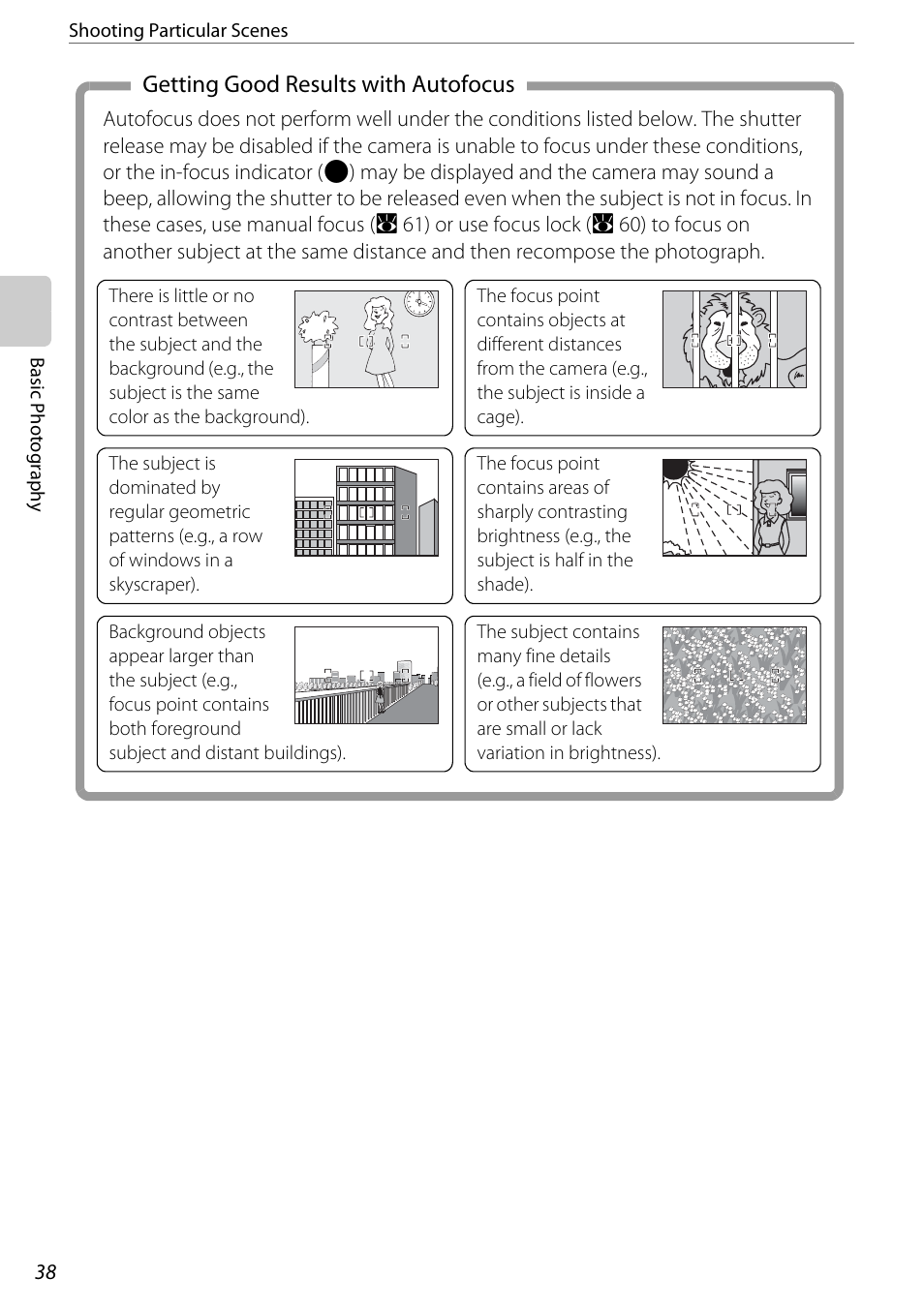 Getting good results with autofocus | Nikon D60 User Manual | Page 50 / 204