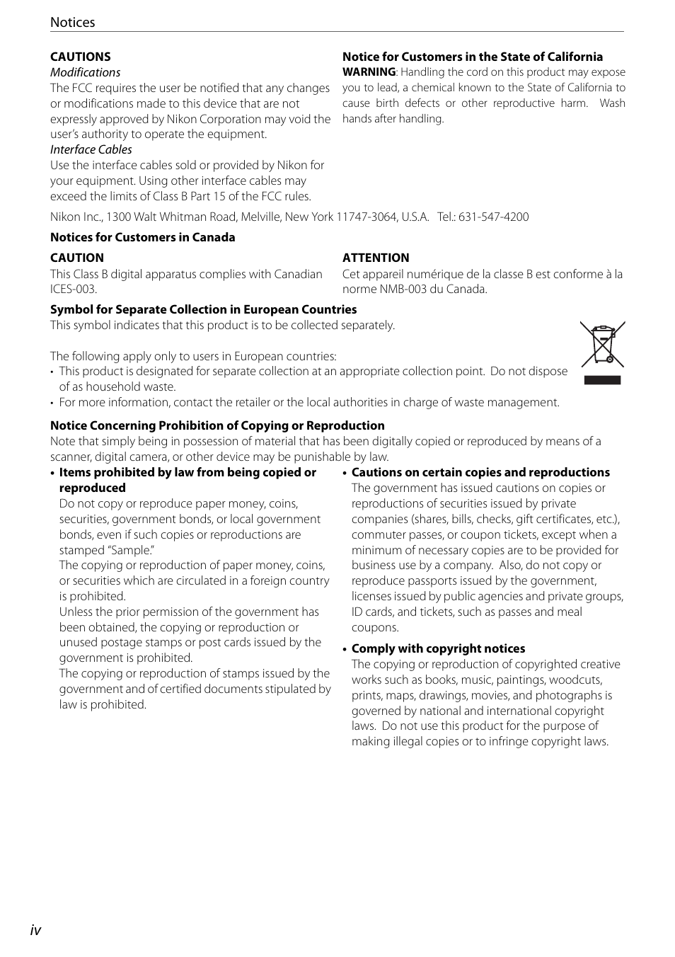 Nikon D60 User Manual | Page 6 / 204