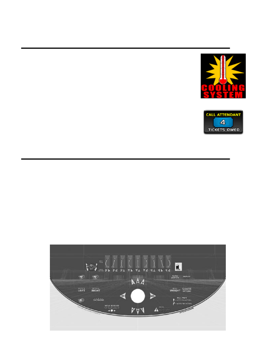 Appendix c, Game icon descriptions, Trackball and button templates | Nighthawk SILVER STRIKE BOWLING User Manual | Page 49 / 59