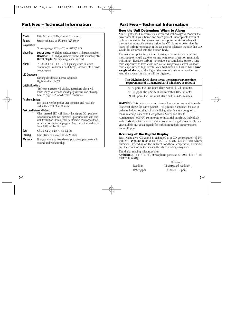 Part five – technical information | Nighthawk KN-COP-C User Manual | Page 17 / 20