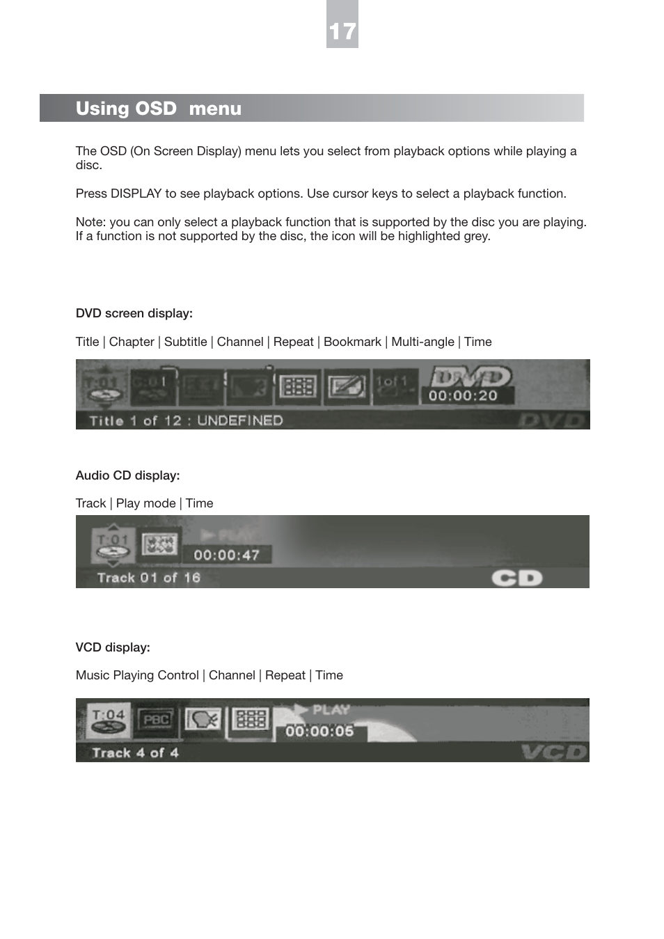 Using osd menu | NeoDigits.com HVD2085 User Manual | Page 20 / 37