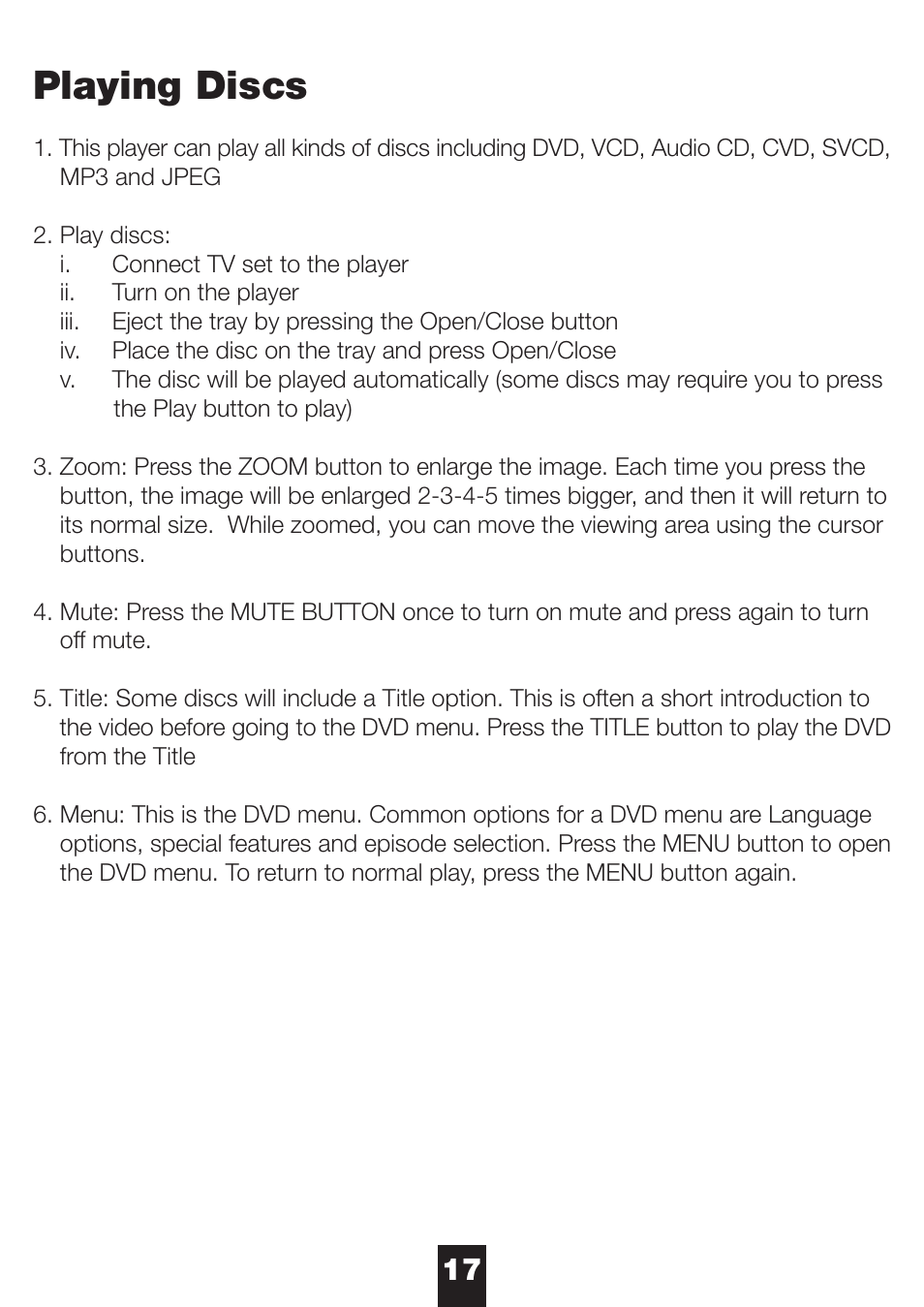 Playing discs | NeoDigits.com NeoDigits Helios H4000 User Manual | Page 19 / 34
