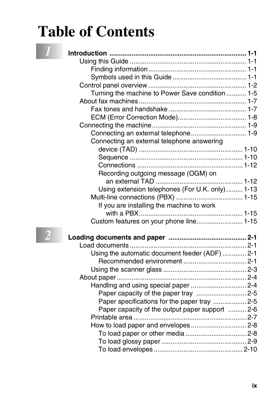 Nordic Star Products MFC-3420C User Manual | Page 10 / 190