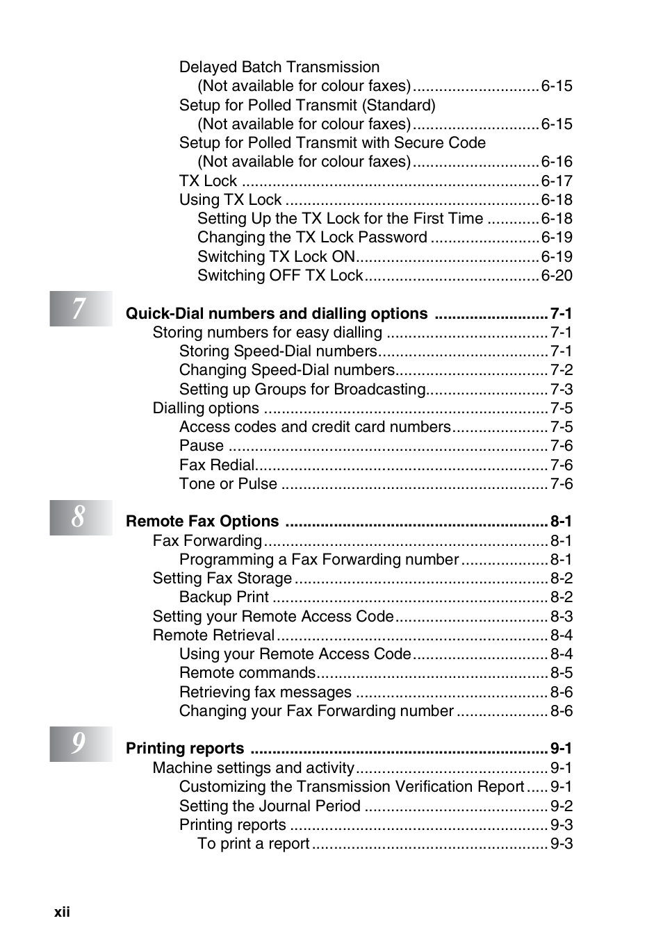 Nordic Star Products MFC-3420C User Manual | Page 13 / 190