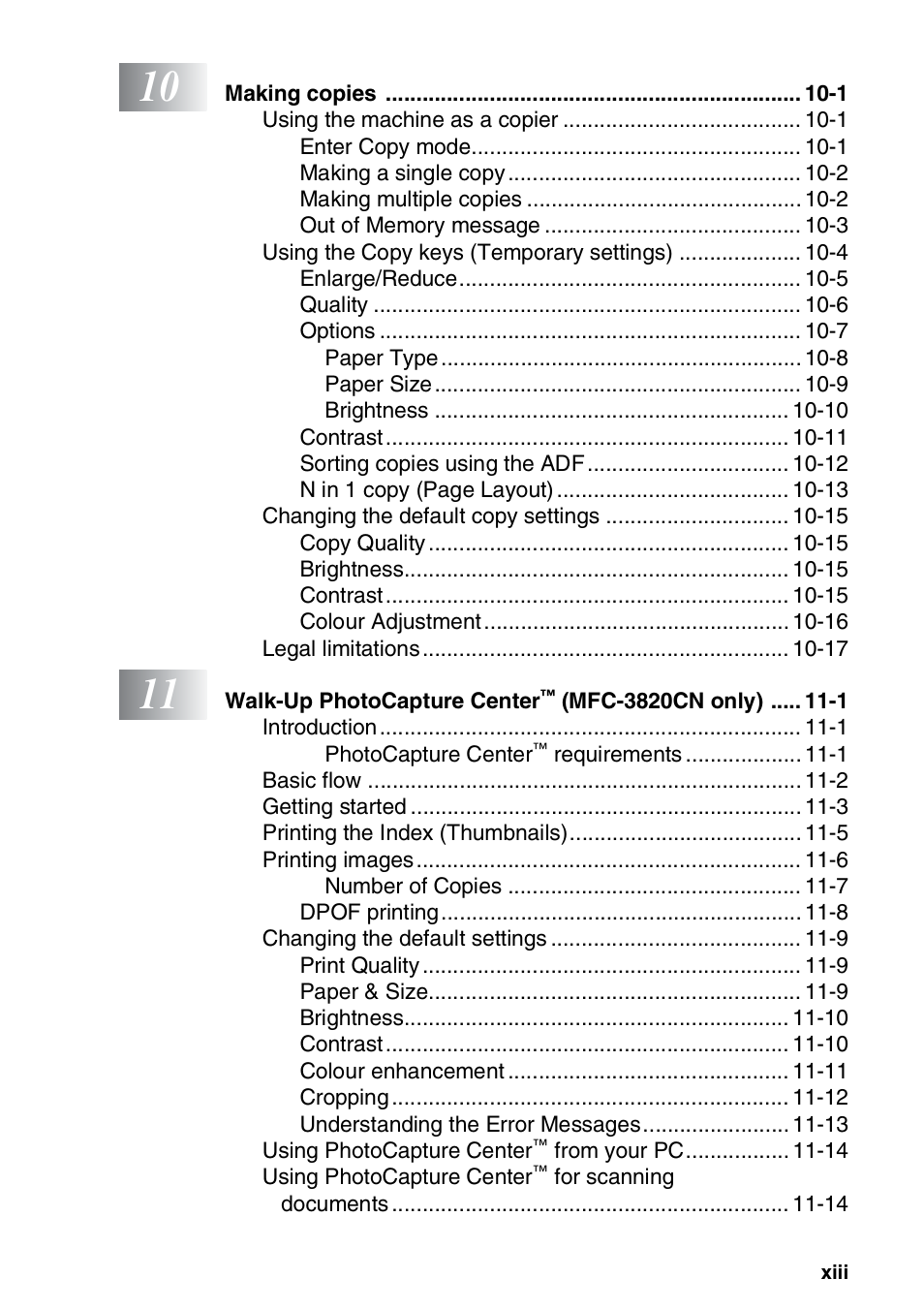 Nordic Star Products MFC-3420C User Manual | Page 14 / 190
