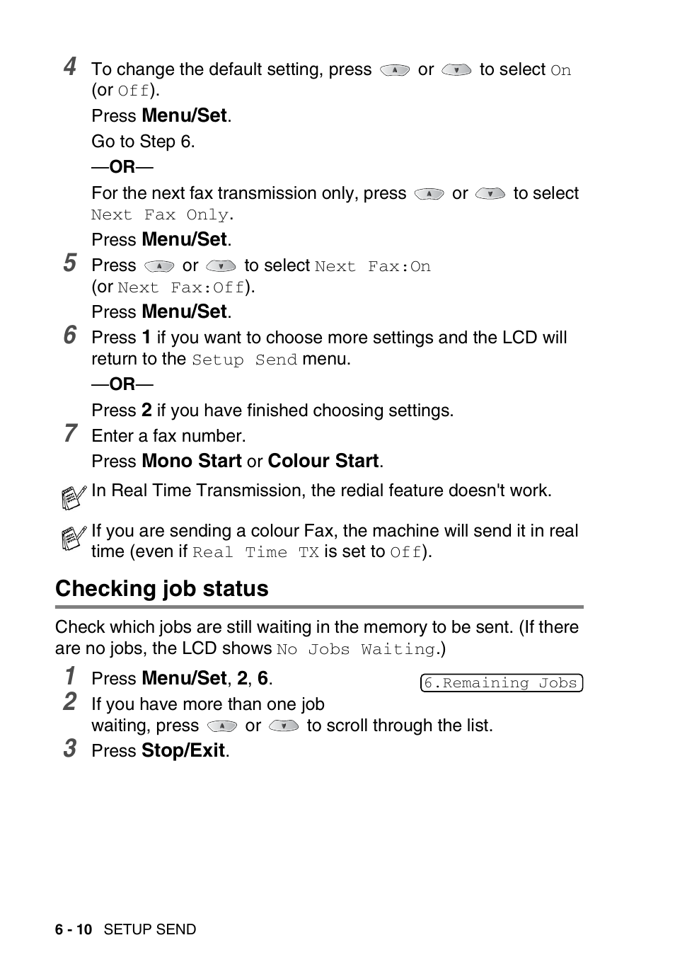 Checking job status, Checking job status -10 | Nordic Star Products MFC-3420C User Manual | Page 86 / 190