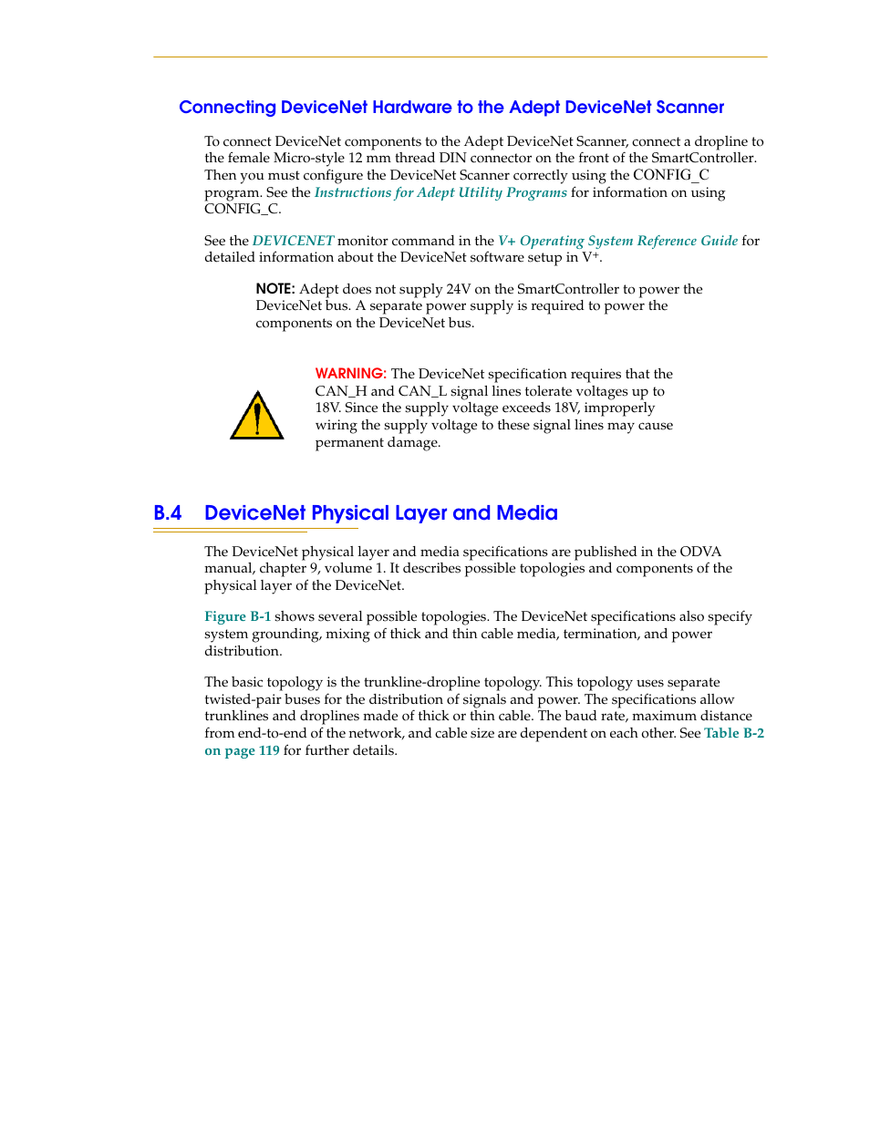 B.4 devicenet physical layer and media | Nortech Systems Adept RS-232/TERM User Manual | Page 117 / 156