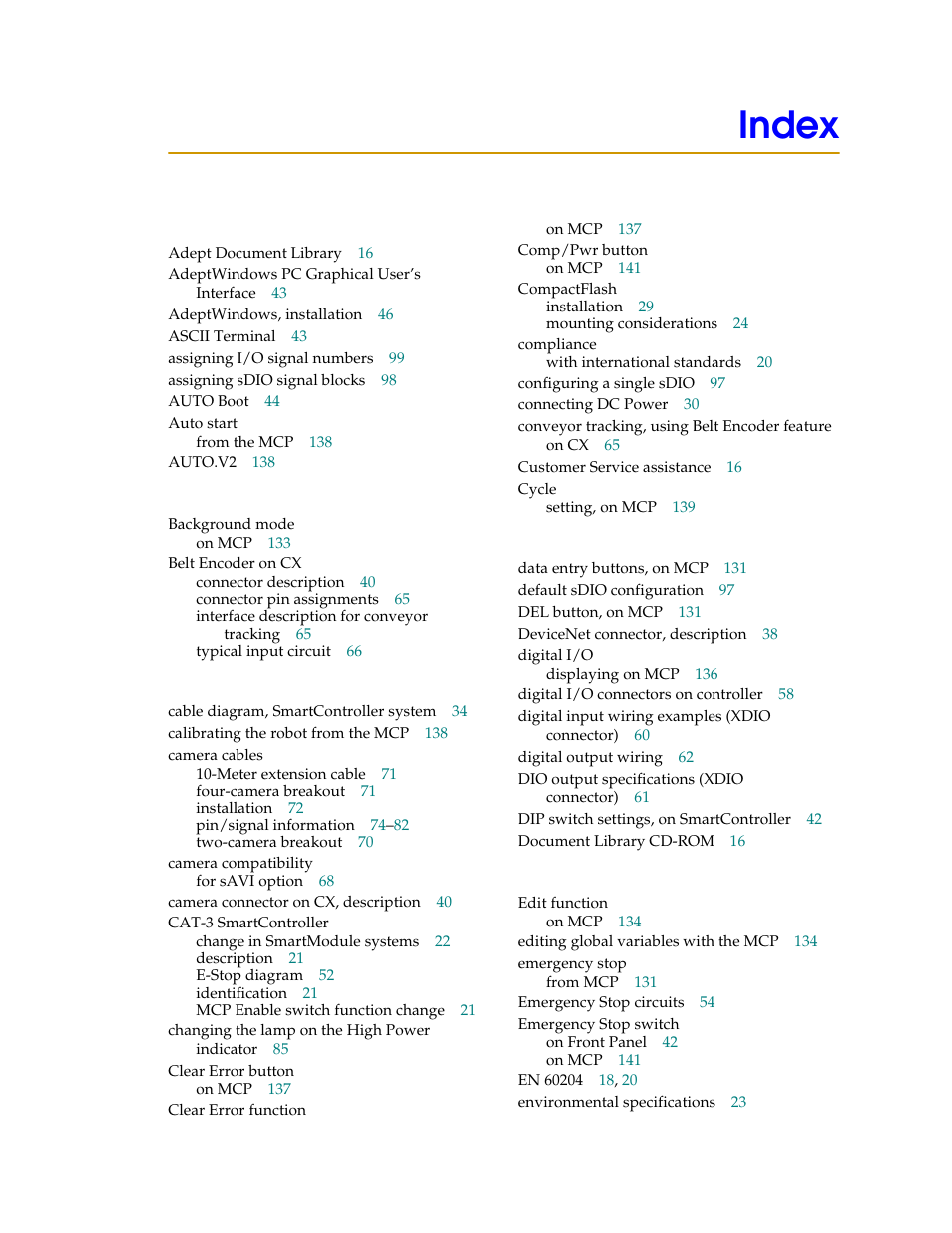 Index | Nortech Systems Adept RS-232/TERM User Manual | Page 151 / 156