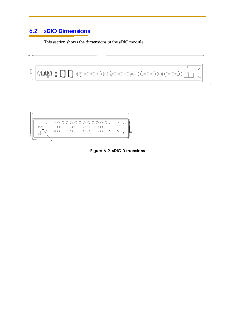 2 sdio dimensions, Figure 6-2, Sdio dimensions | Nortech Systems Adept RS-232/TERM User Manual | Page 88 / 156