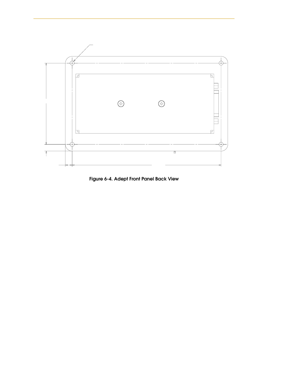 Figure 6-4, Adept front panel back view | Nortech Systems Adept RS-232/TERM User Manual | Page 90 / 156